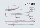 Зажим к/о Москит изогнутый по плоскости 150мм J-17-058